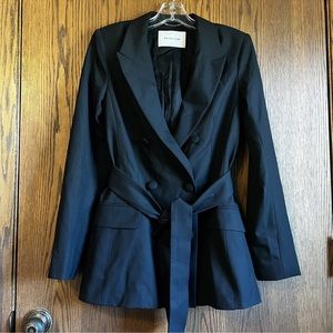 Aritzia Babaton Samuel Belted Blazer Black Size 4 $248